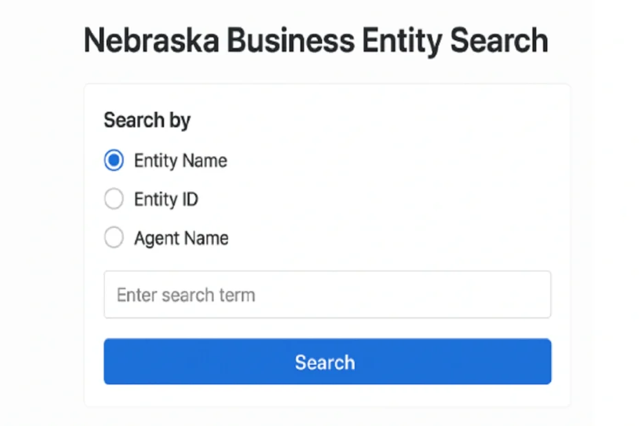 Nebraska Business Entity Search